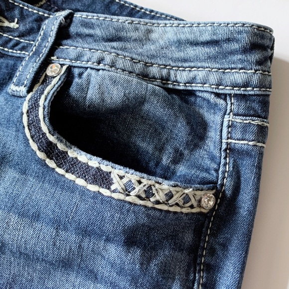 VIGOSS Straight Leg Boyfriend Jeans Raw Hem - Picture 4 of 8